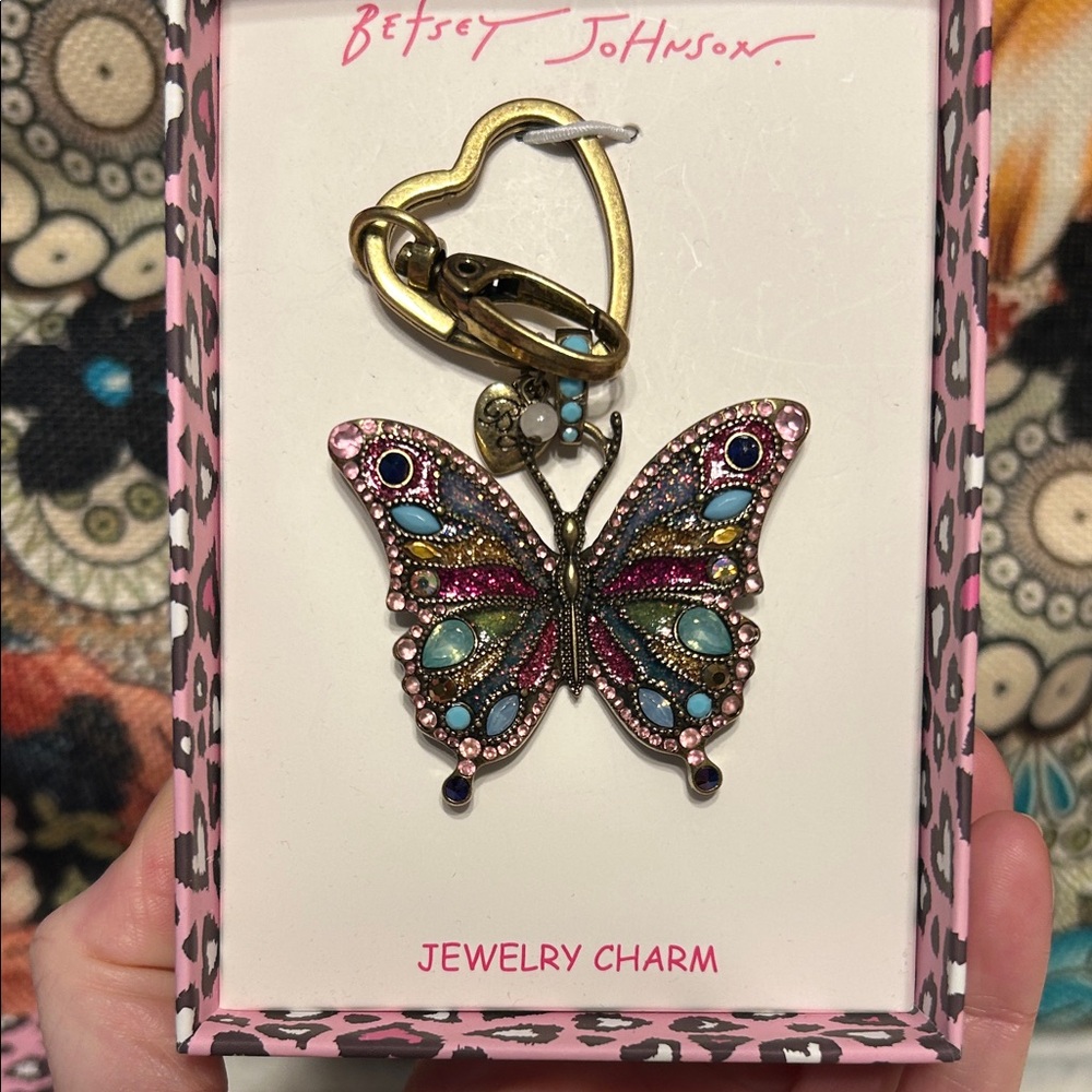 Betsey Johnson Multicolor Butterfly Keychain - Picture 4 of 4
